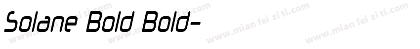 Solane Bold Bold字体转换
